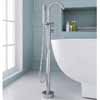ARIEL Single-Handle Freestanding Roman Tub Faucet with Hand Shower, Chrome, 6-45/64