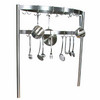 Boat Shaped Stainless Steel Pot Rack with Removable Hooks