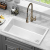 KFDW1-33G Turino™ Fireclay Dual-Mount Workstation Drop-In / Undermount Single Bowl Kitchen Sink