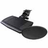 Knape & Vogt Ovation Arm with Keyboard Tray With Swivel And Tilt Mousing Surface in Black Finish, 21-4/5